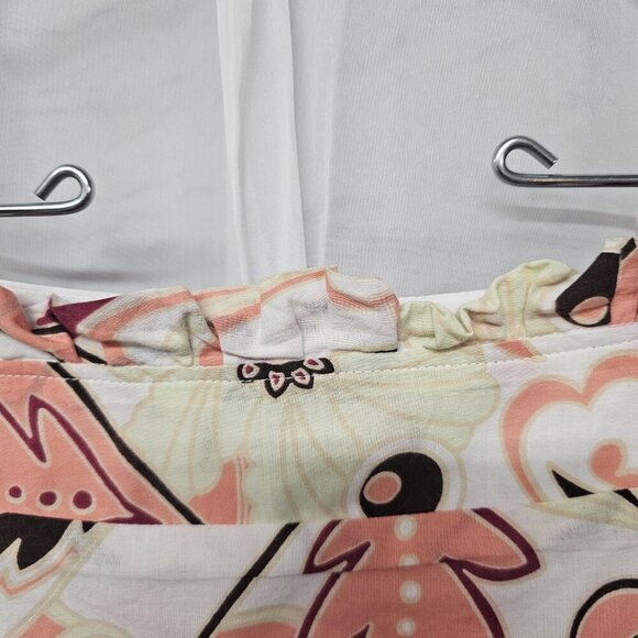 Apostrophe Pink Green Floral Skirt Retro Y2K Boho Eyelet Fairy Festival 10 - Picture 7 of 14